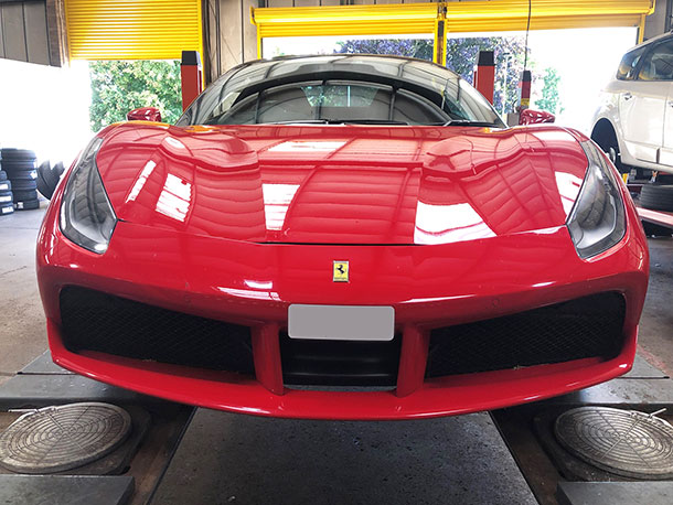 Ferrari 488 on Michelin Tyres Front