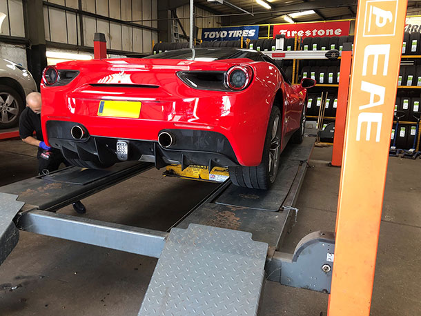 Ferrari 488 on Michelin Tyres NSR